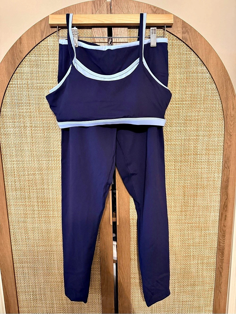 Posie Active Double Layer Bra + Legging Set Blue